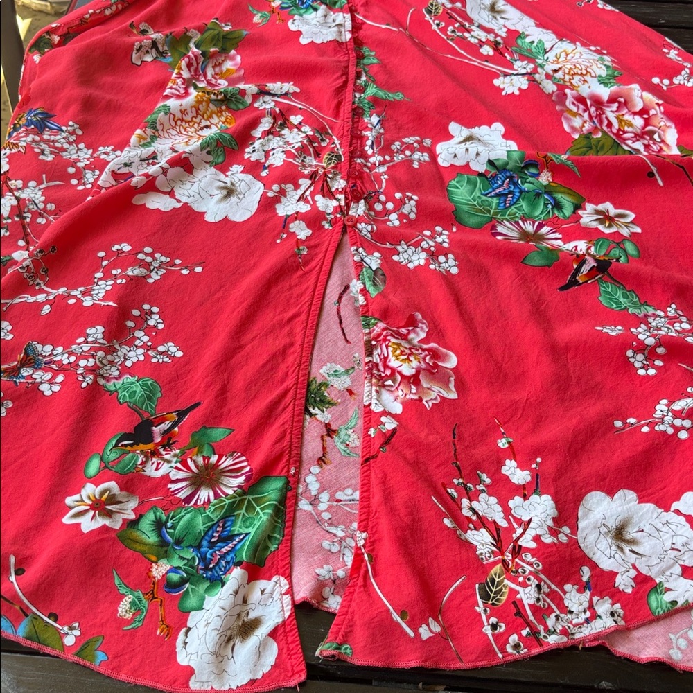 SHEIN Red Floral Maxi Dress - Picture 5 of 7